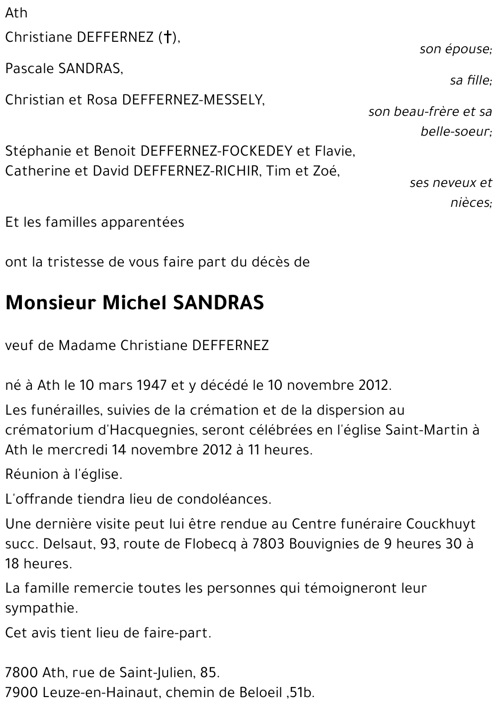 Michel SANDRAS