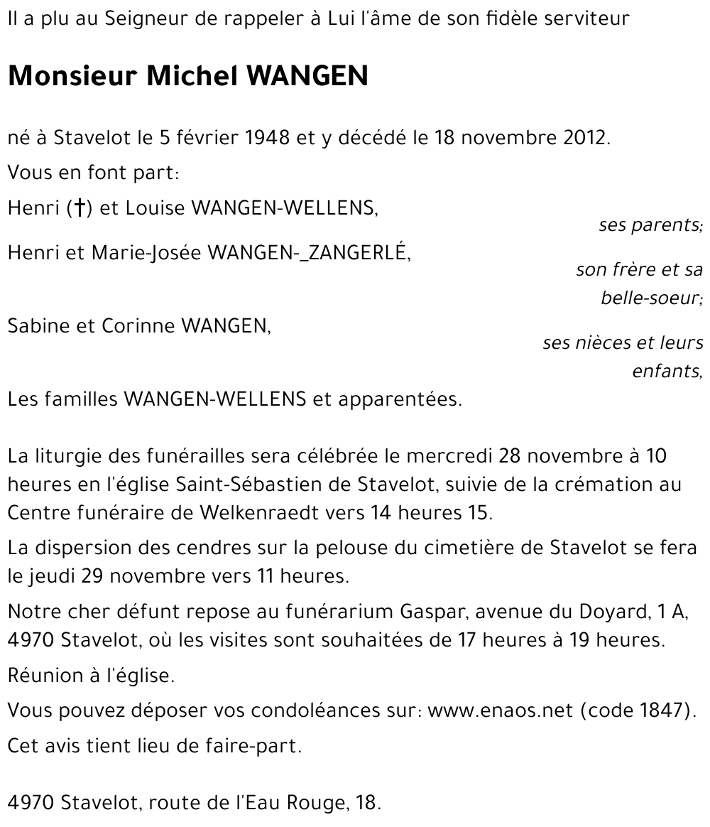 Michel WANGEN