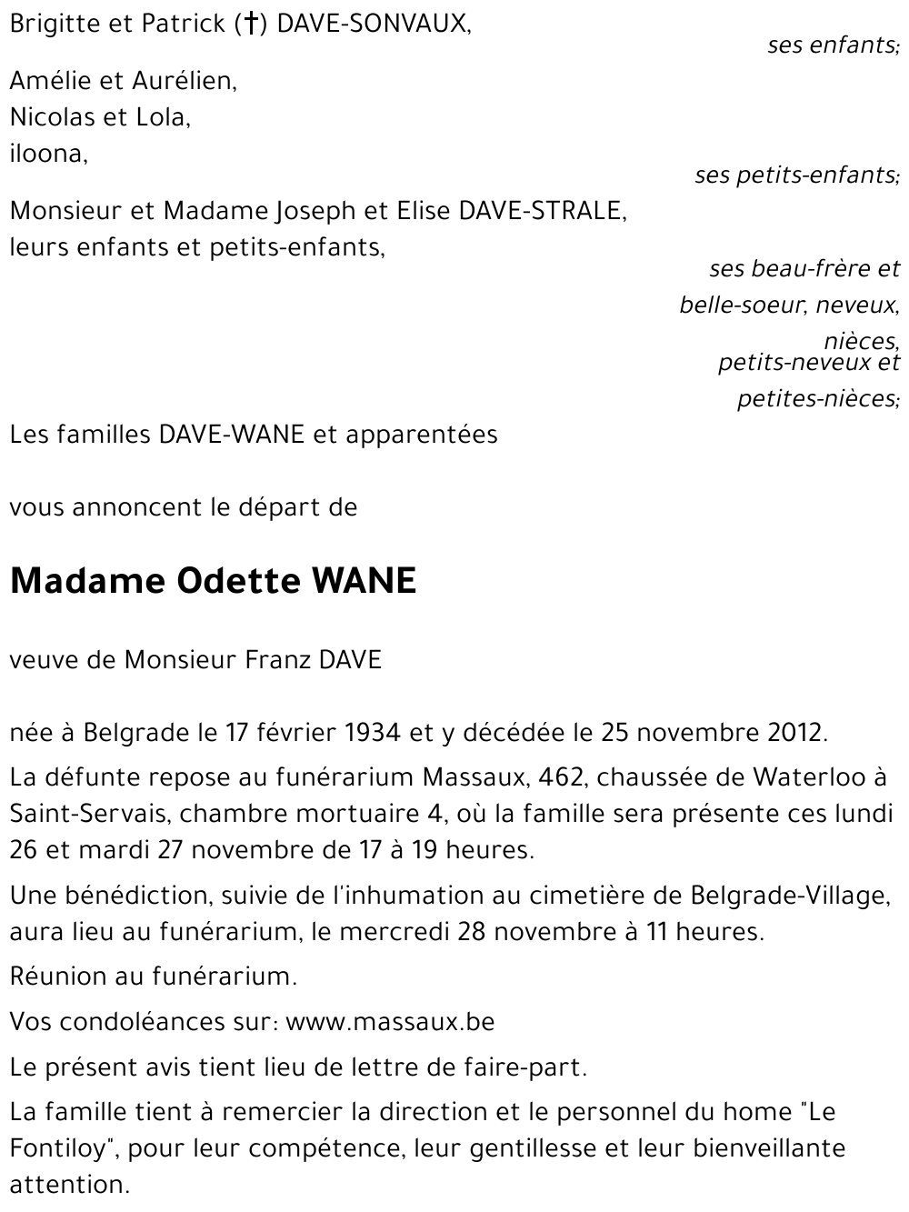 Odette WANE