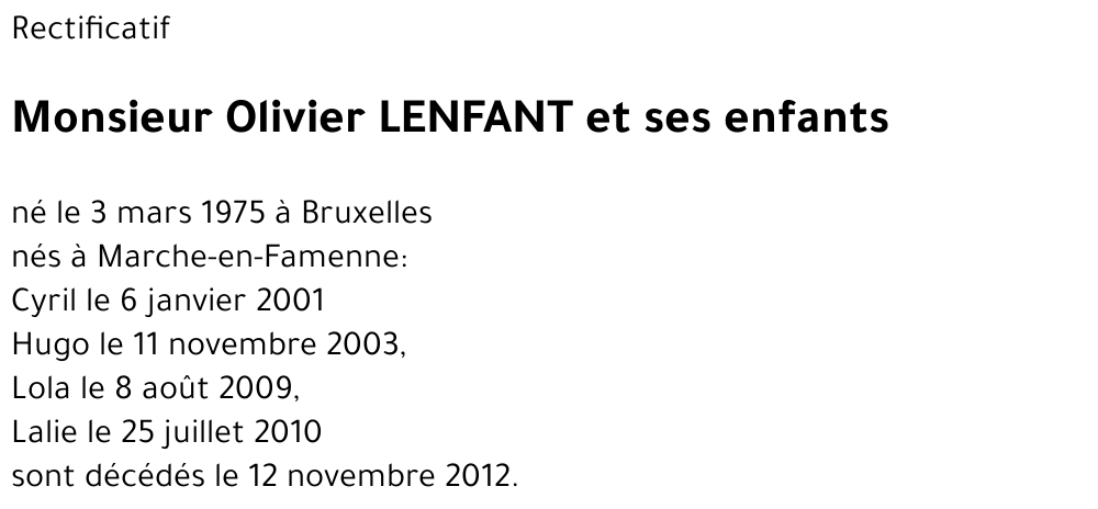 Olivier LENFANT