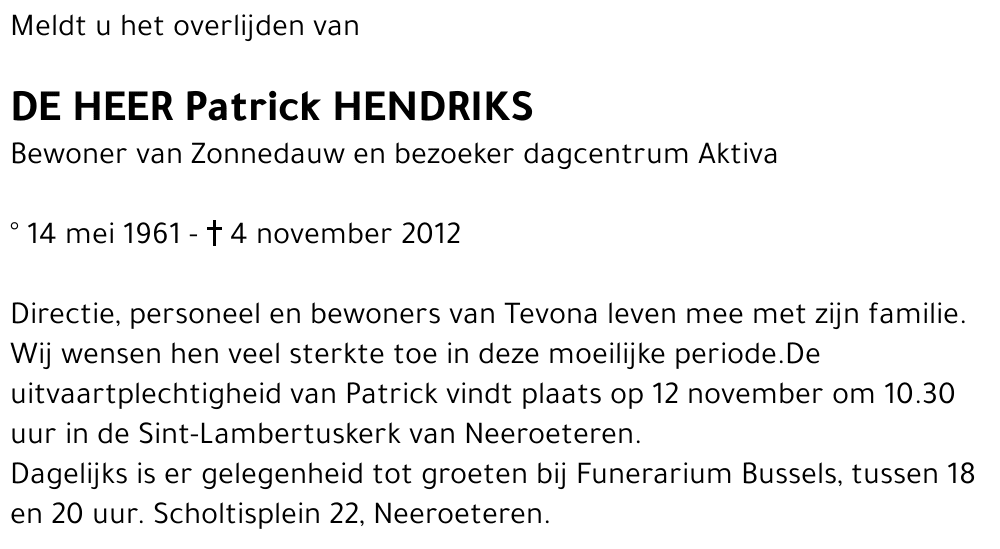 Patrick Hendriks