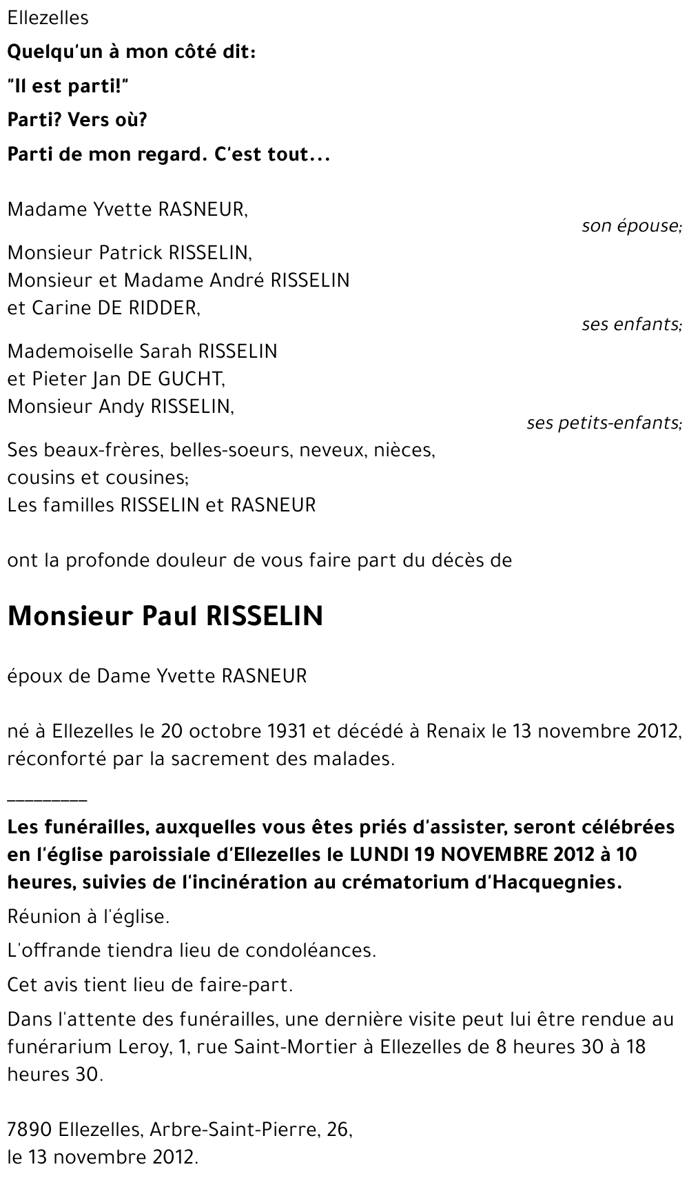 Paul RISSELIN