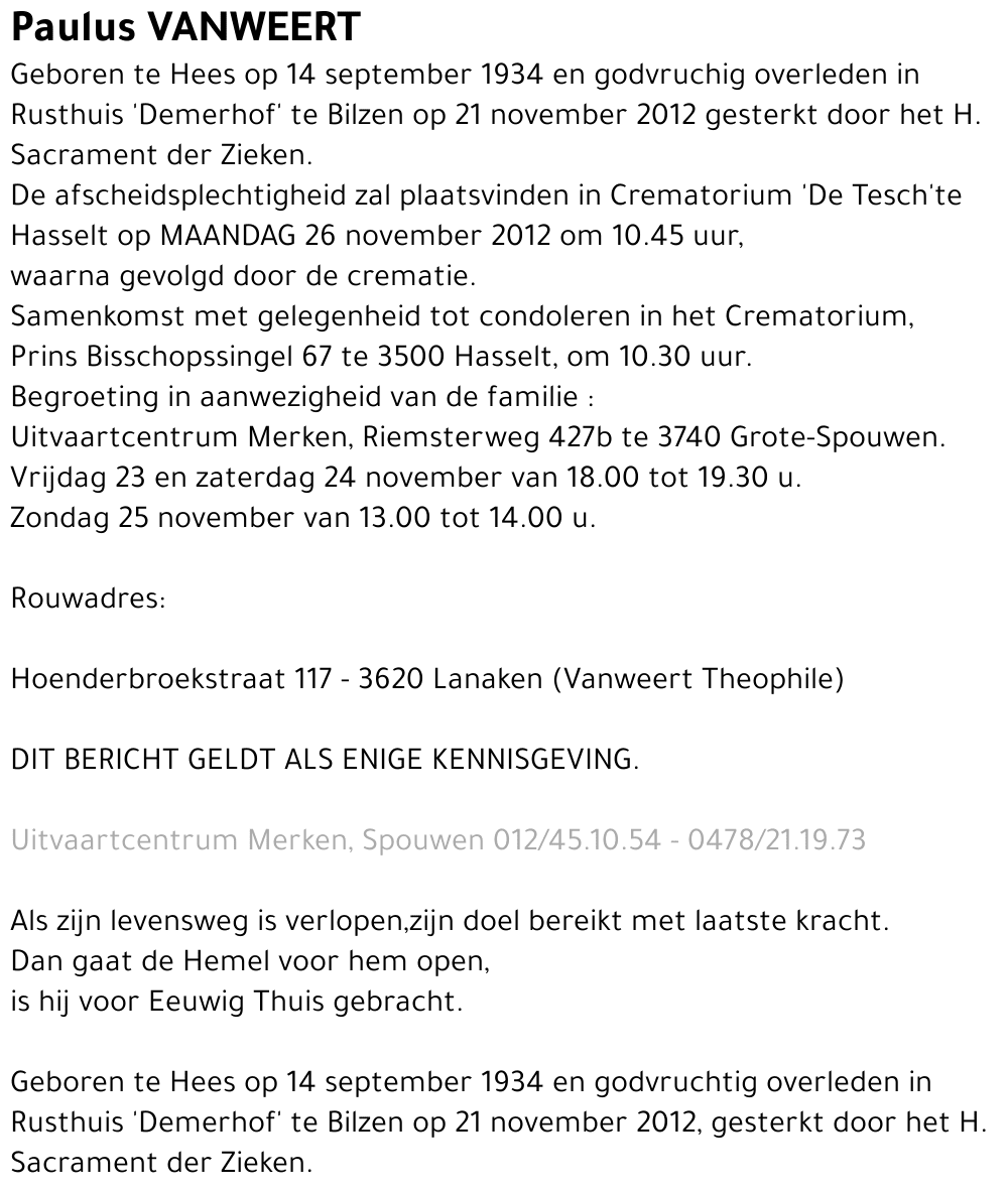 Paulus VANWEERT