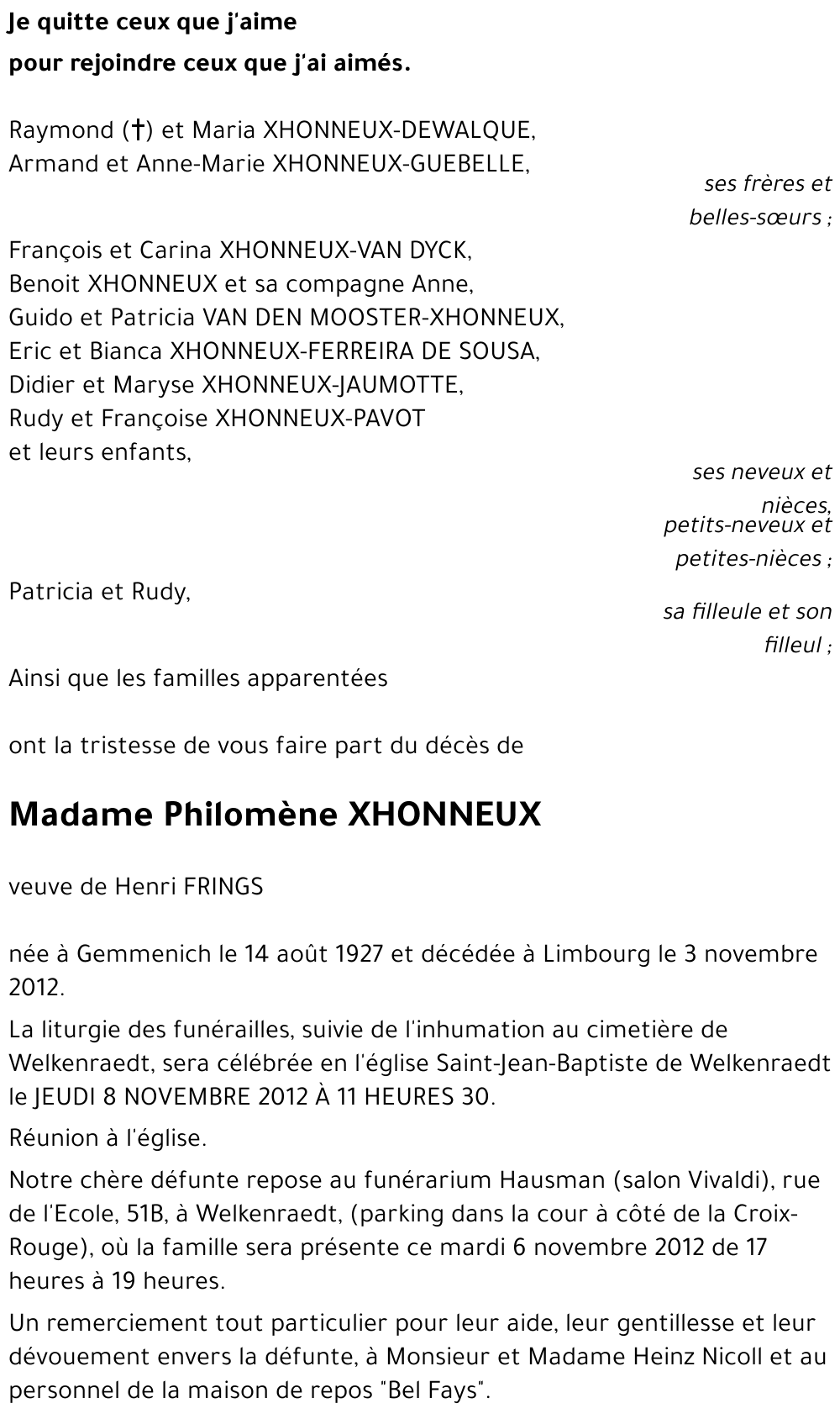 Philomène XHONNEUX