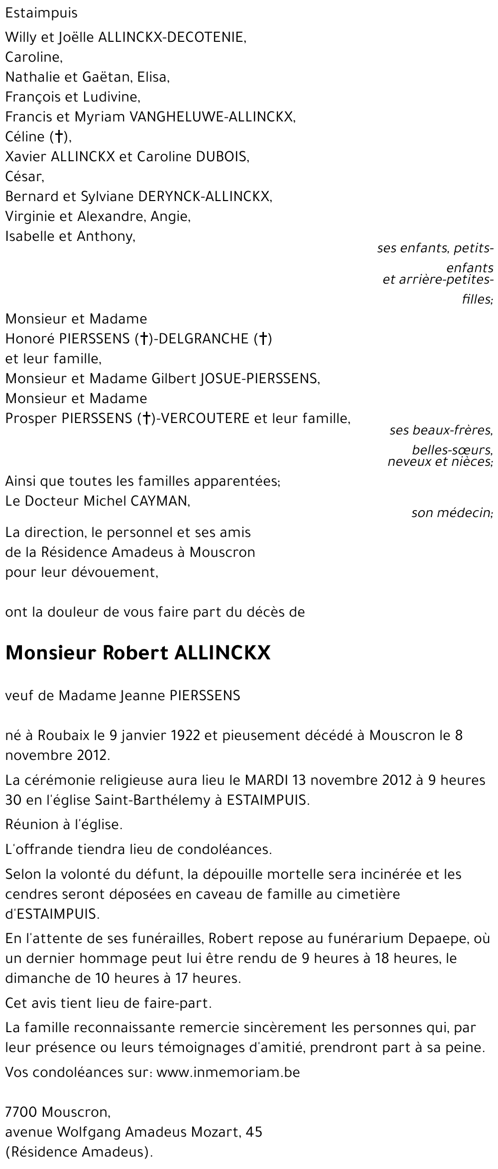 Robert ALLINCKX
