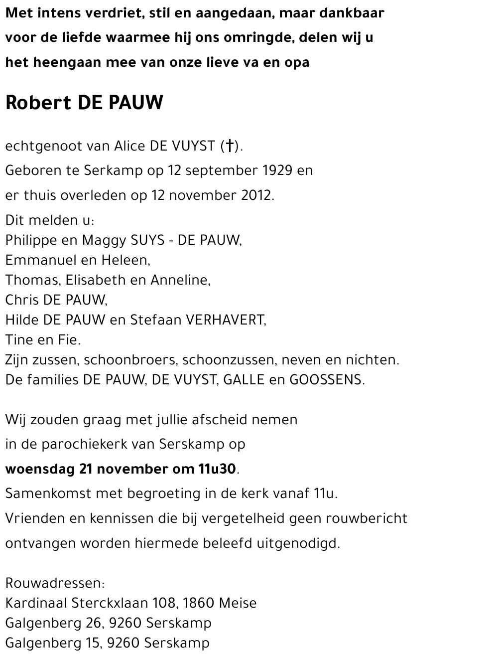 Robert De Pauw