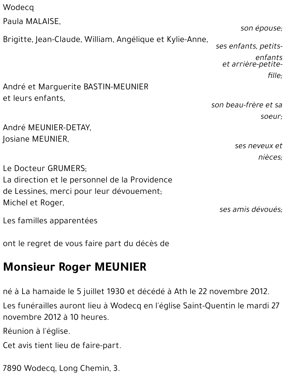 Roger MEUNIER