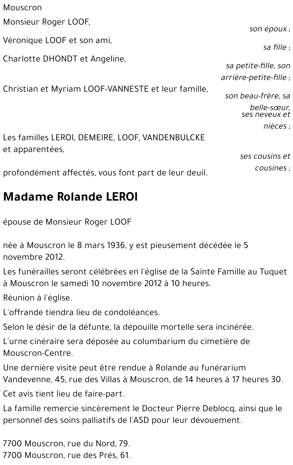 Rolande LEROI