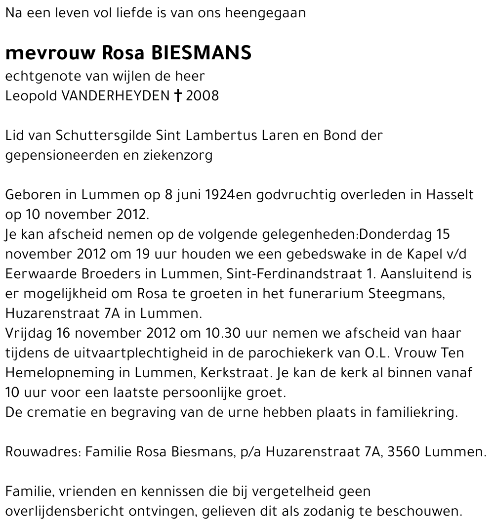 Rosa Biesmans