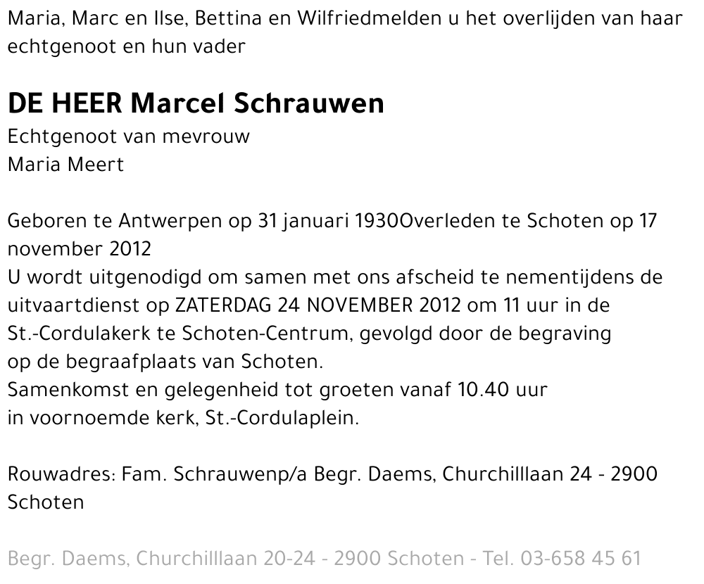 SCHRAUWEN Marcel