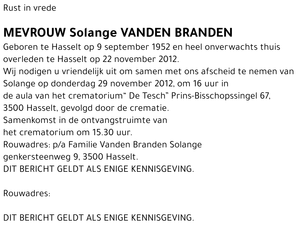 Solange Vanden Branden