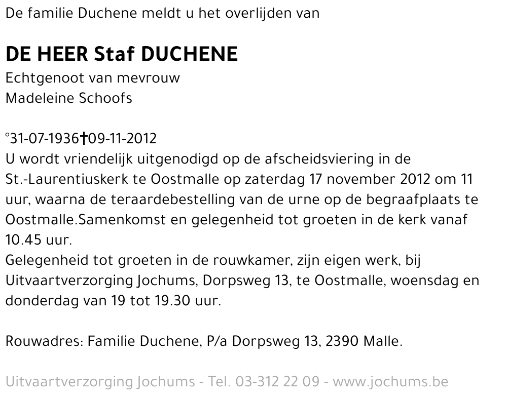 Staf Duchene