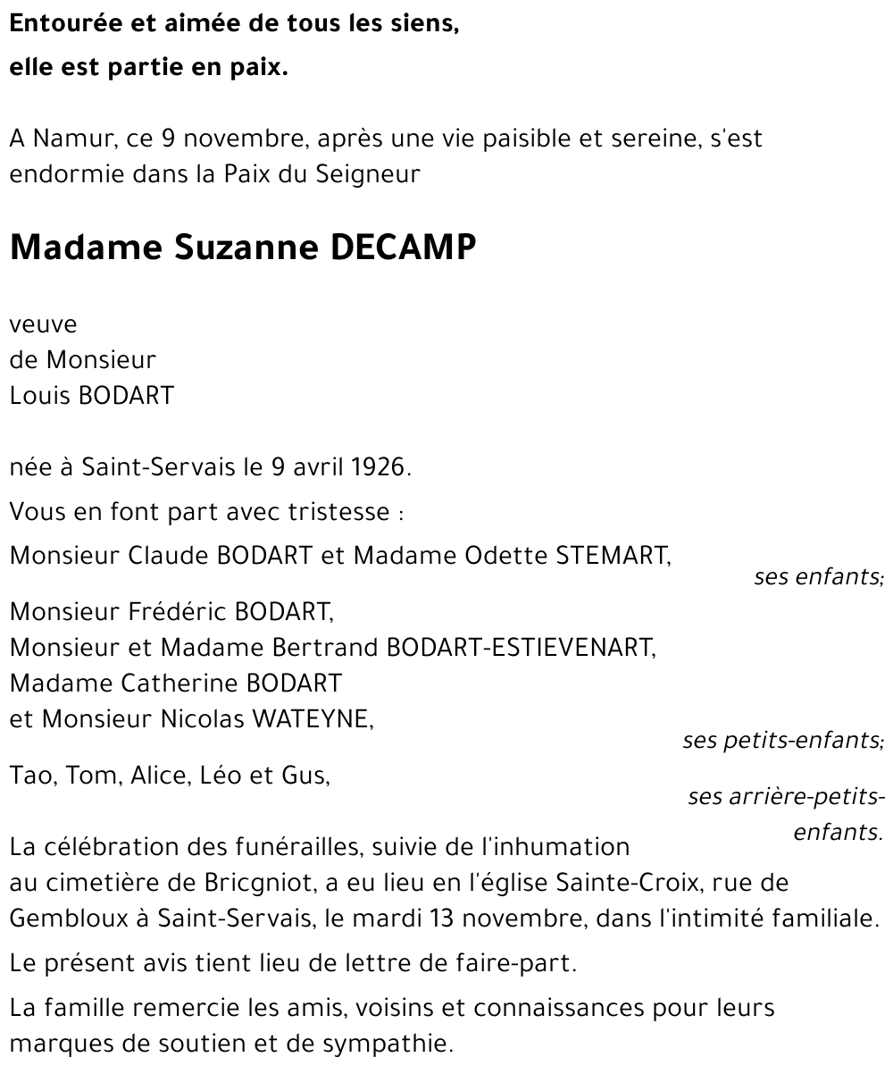 Suzanne DECAMP