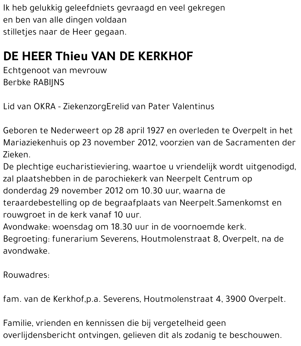 Thieu van de Kerkhof