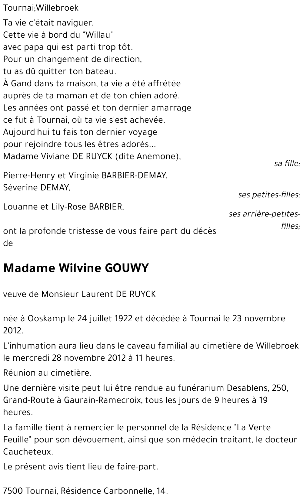 Wilvine GOUWY