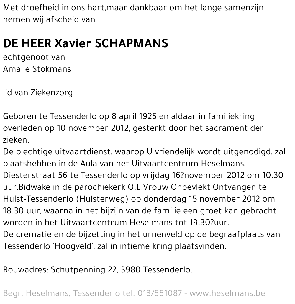 Xavier Schapmans
