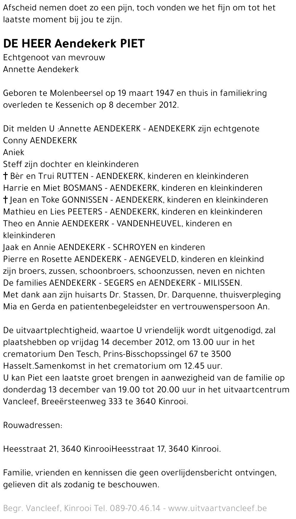 Aendekerk PIet