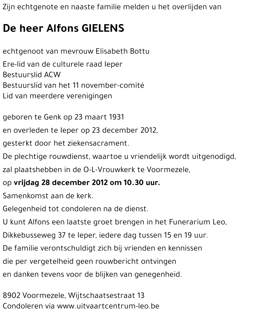Alfons GIELENS