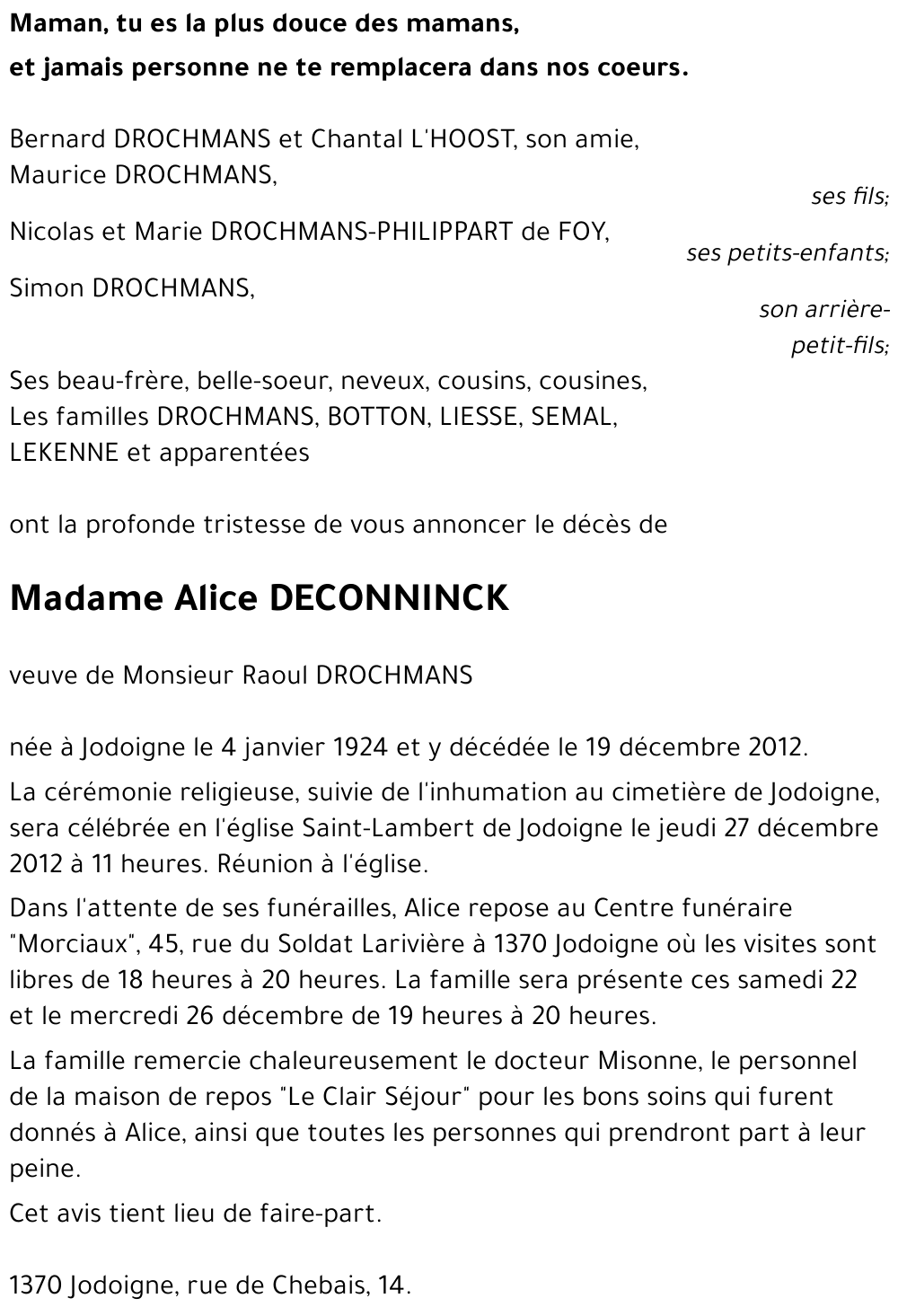 Alice DECONNINCK