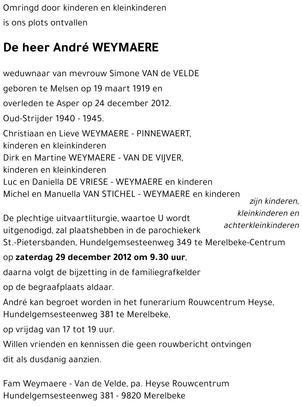 André WEYMAERE