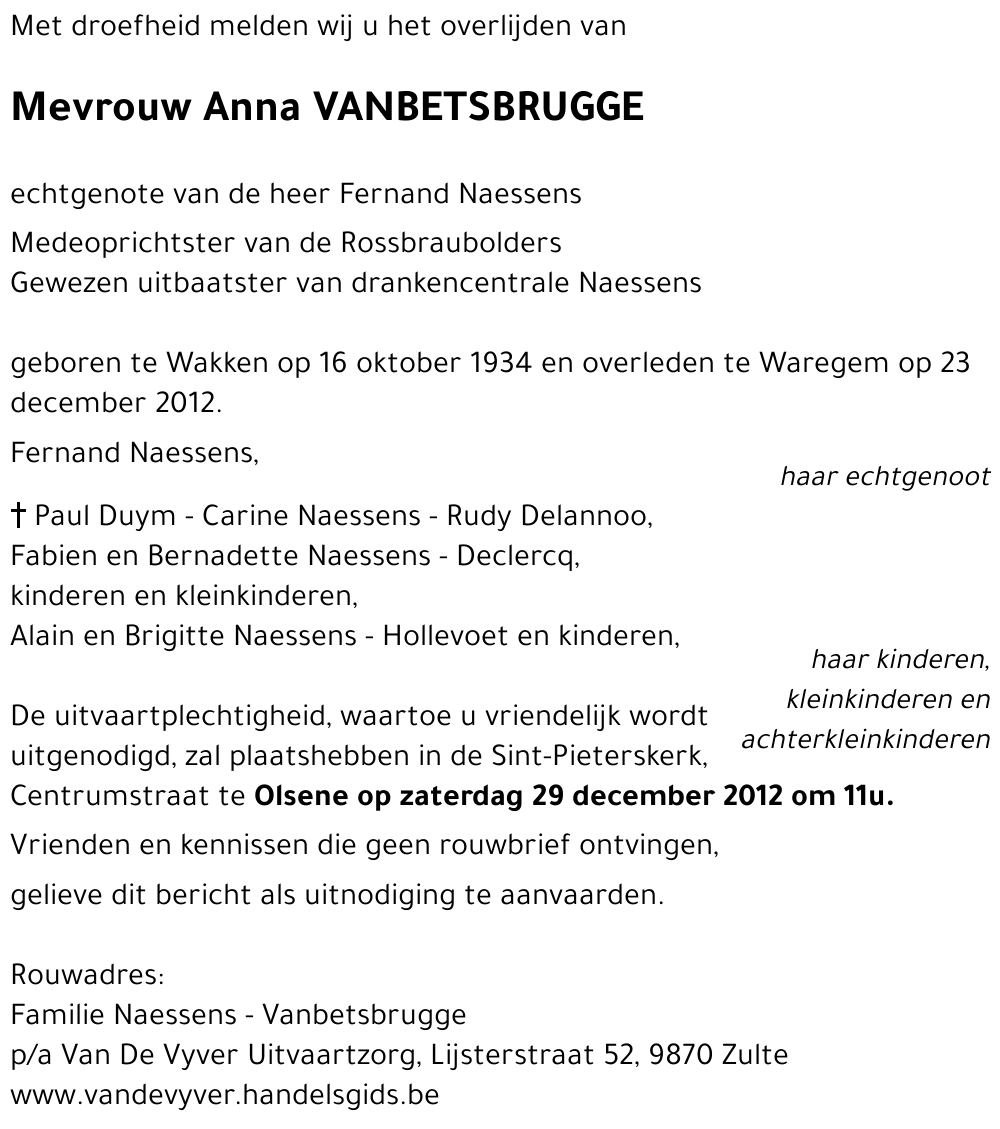 Anna VANBETSBRUGGE