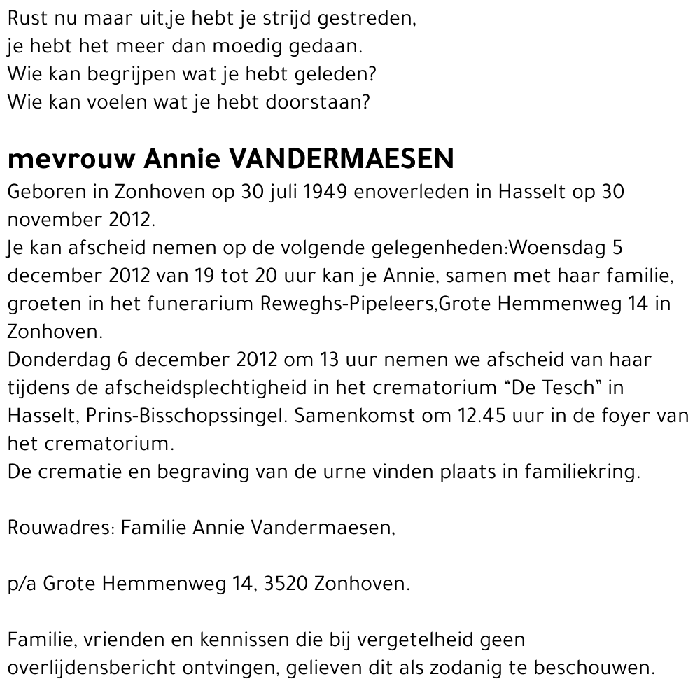 Annie Vandermaesen