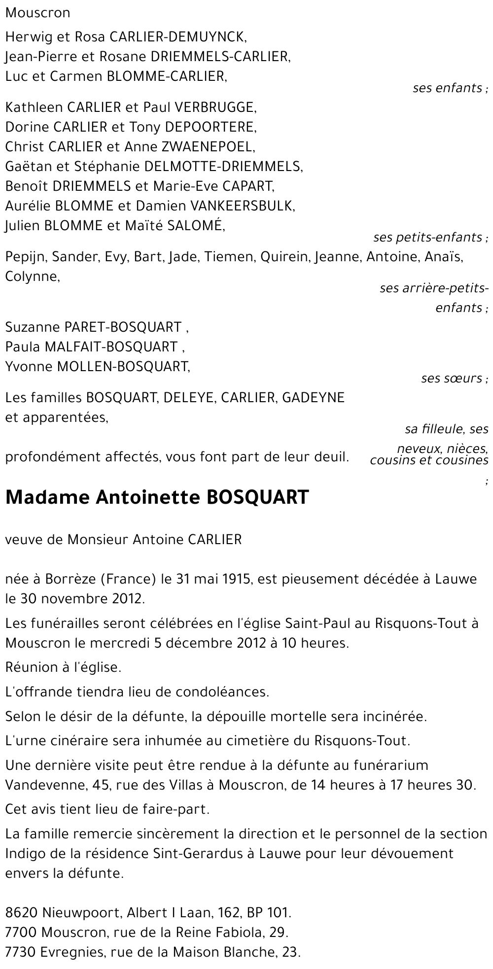 Antoinette BOSQUART