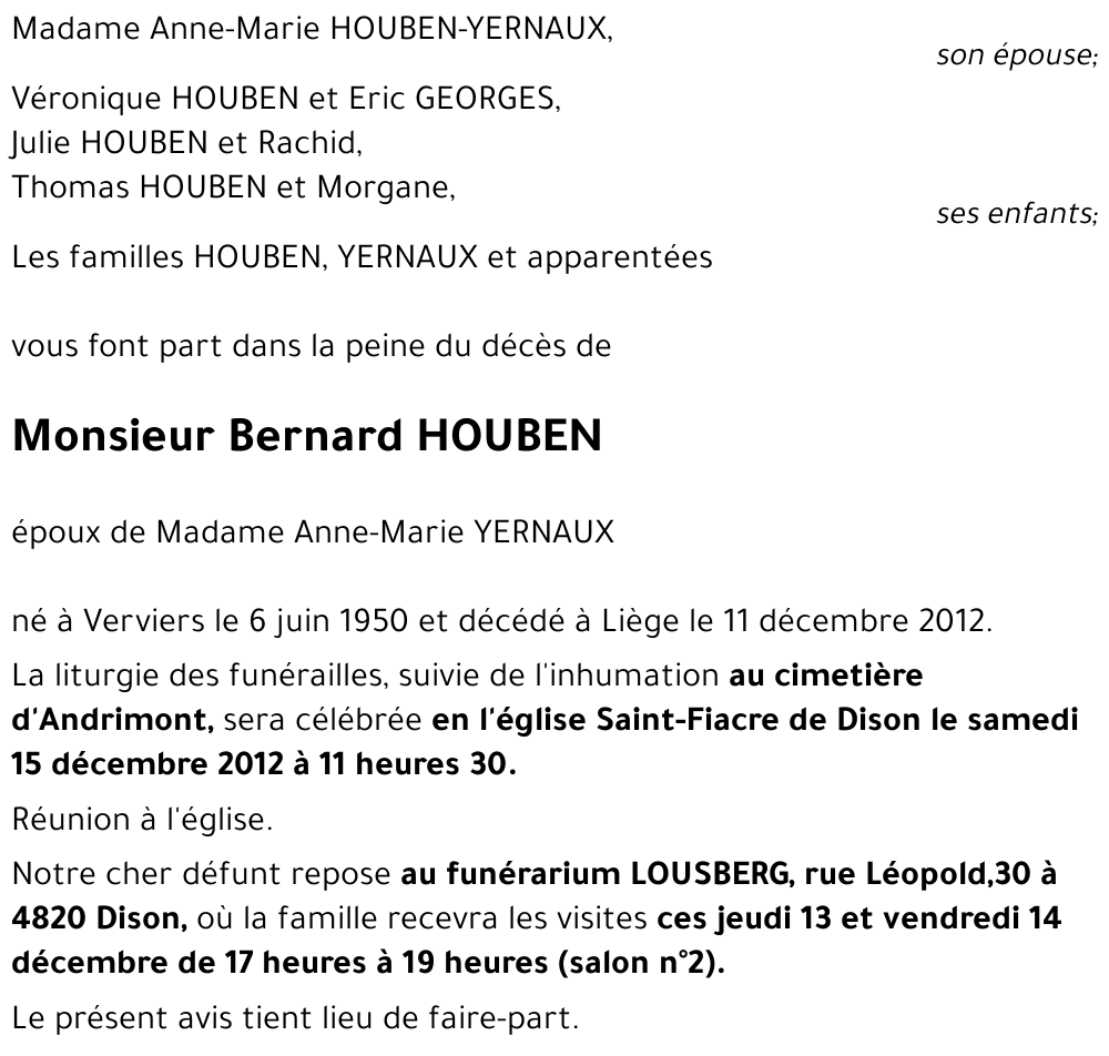 Bernard HOUBEN