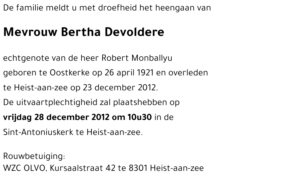 Bertha Devoldere