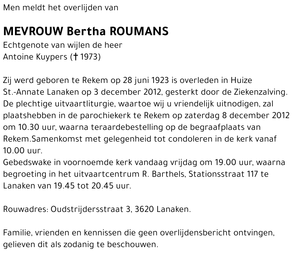 Bertha Roumans