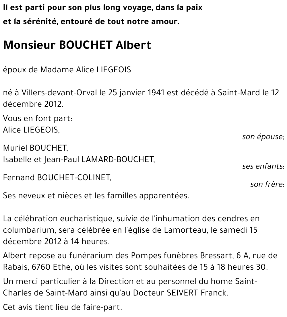 BOUCHET Albert