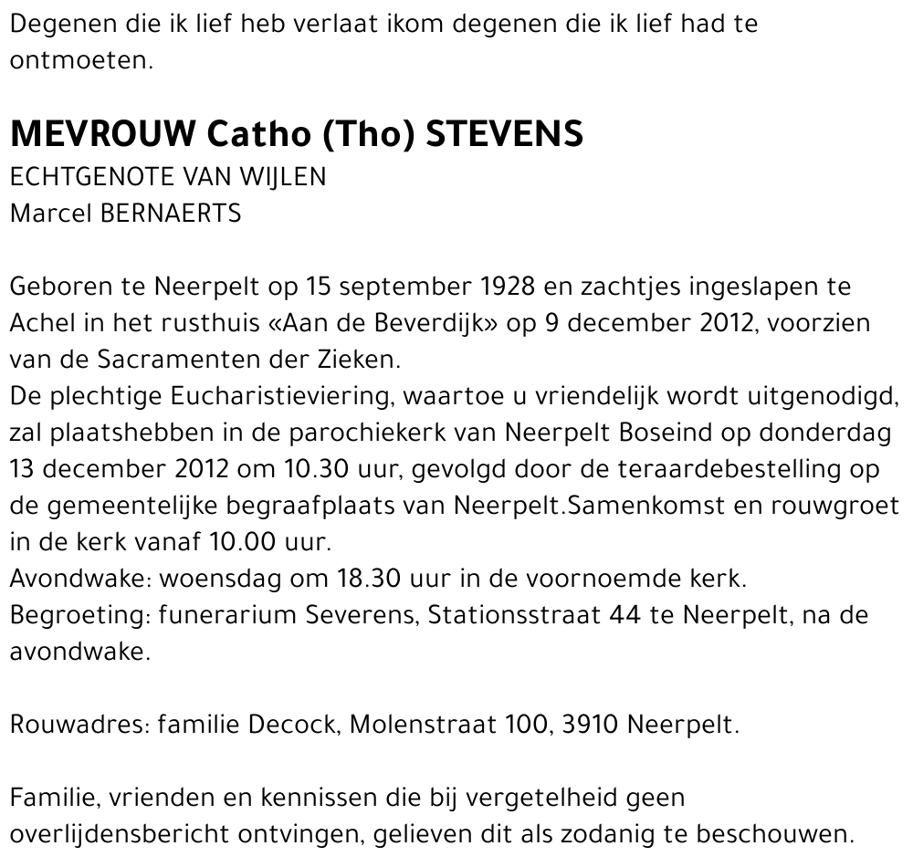 Catho (Tho) Stevens