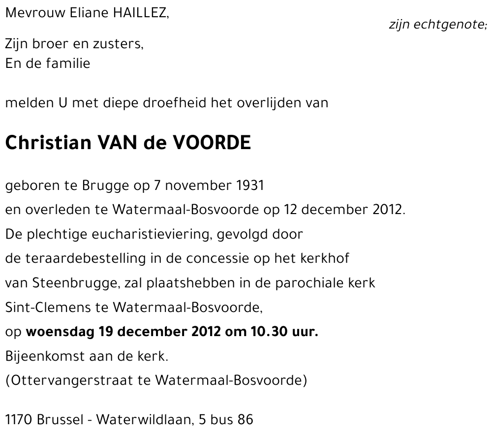 Christian Van de Voorde