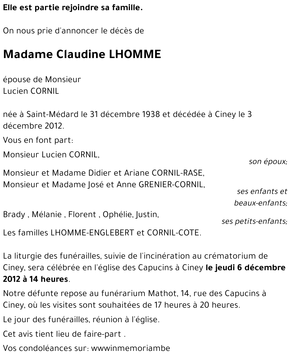 claudine LHOMME