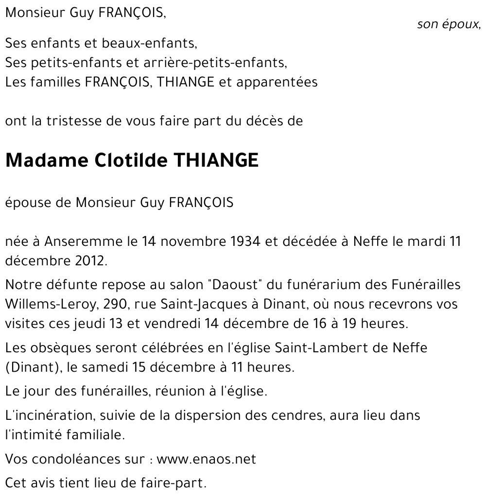 Clotilde THIANGE