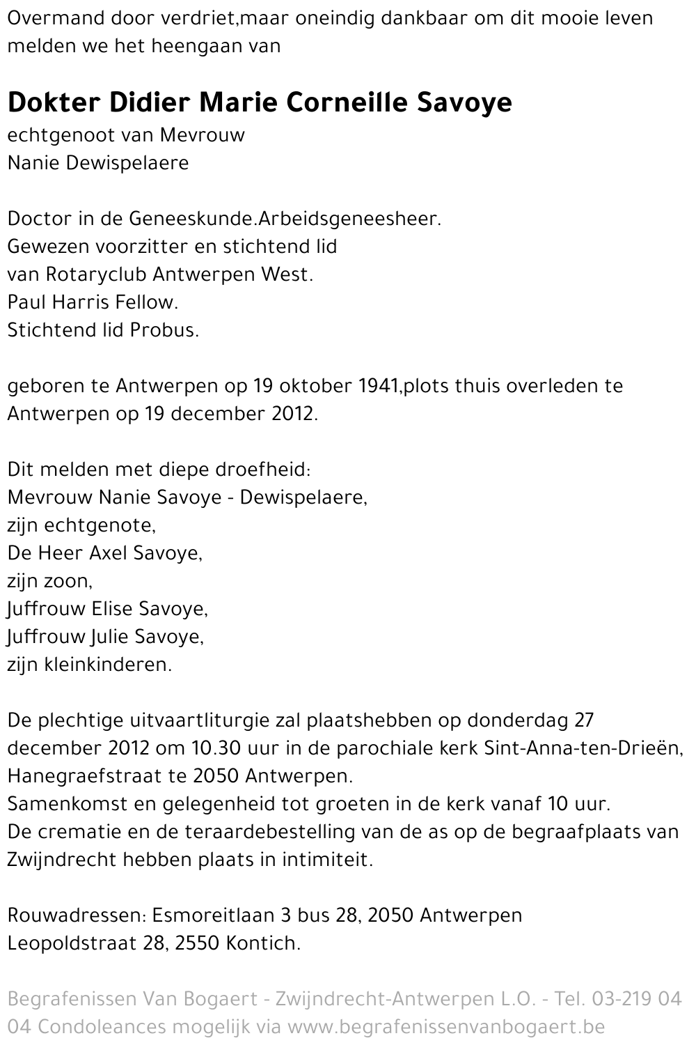 Didier Marie Corneille Savoye