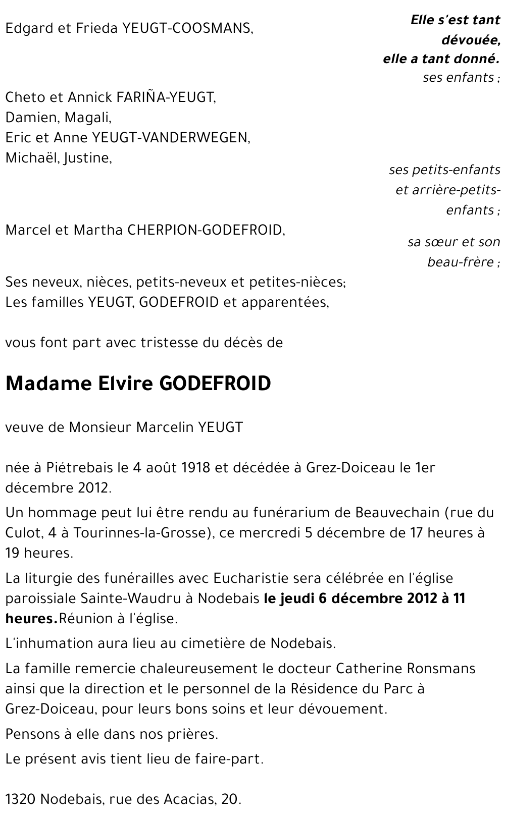 Elvire GODEFROID