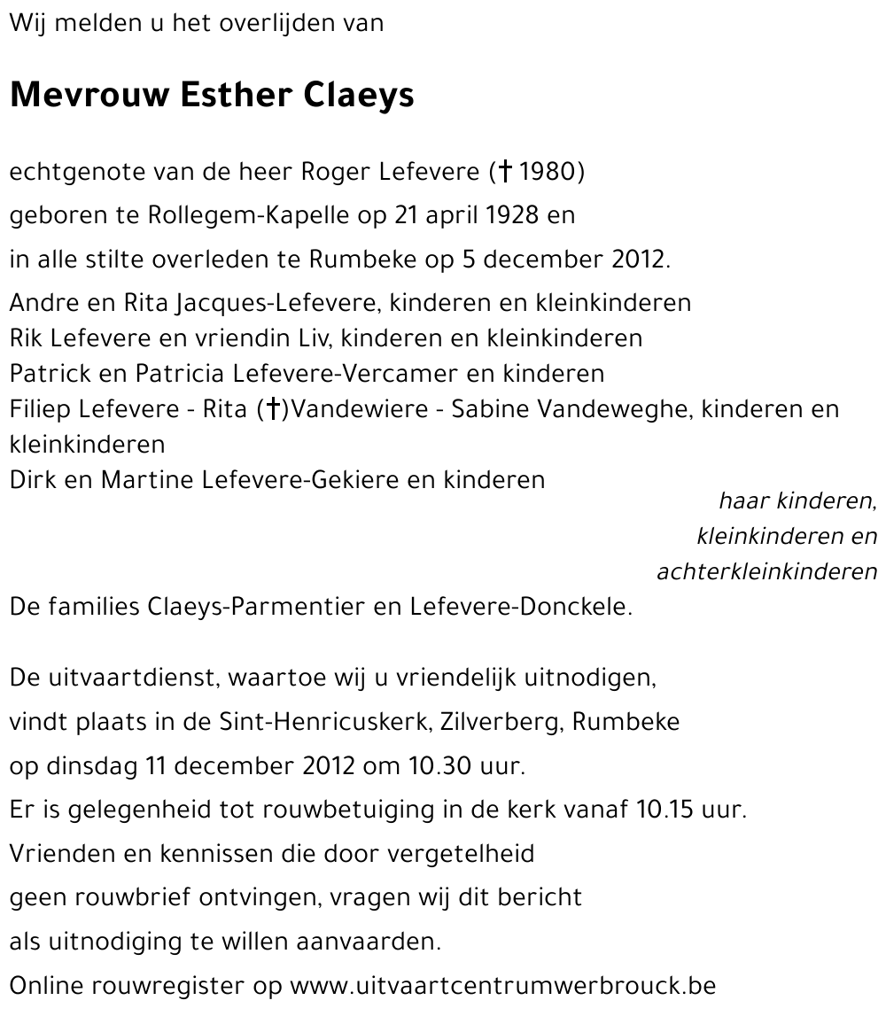 Esther CLAEYS