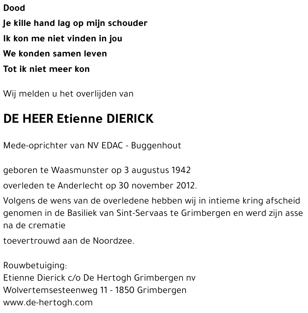 Etienne DIERICK