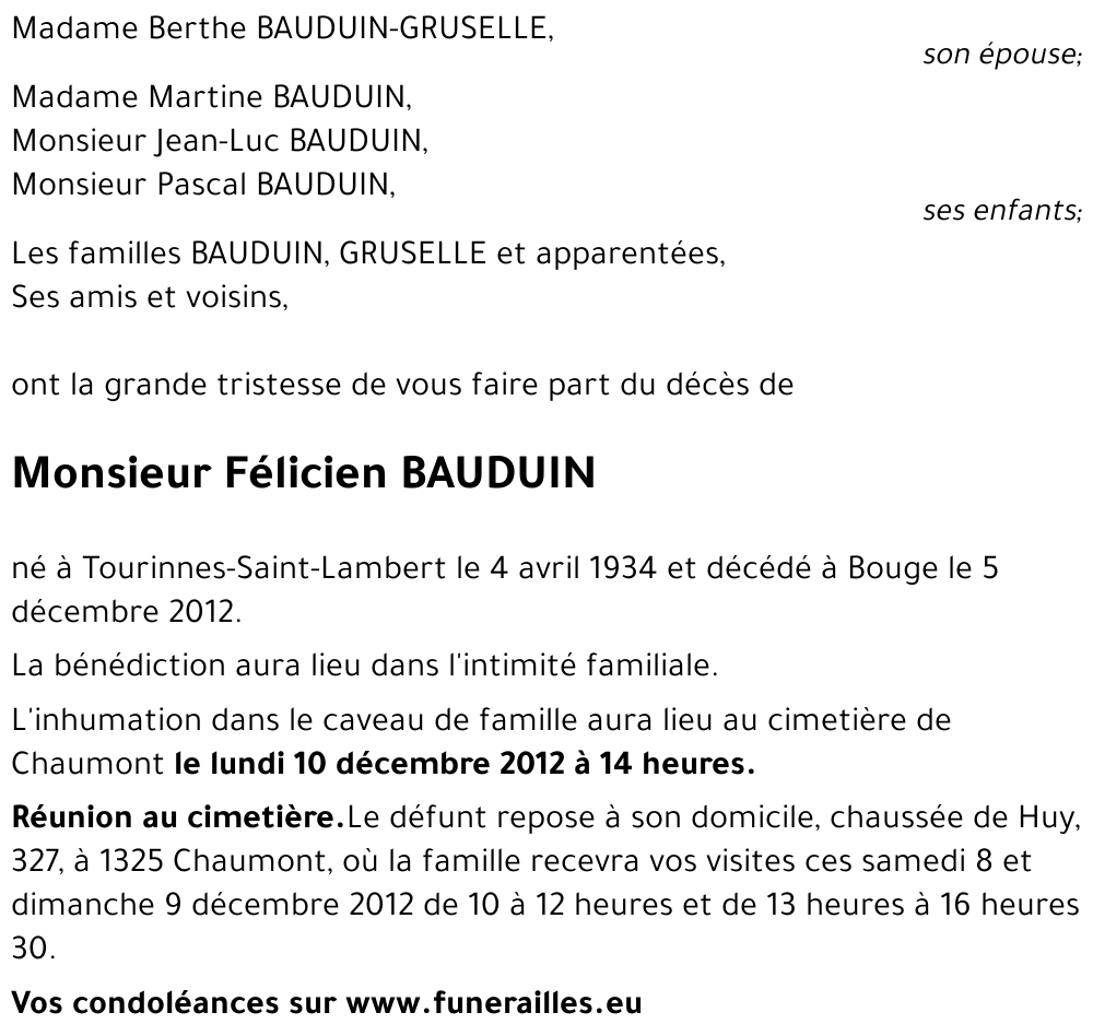 Félicien BAUDUIN