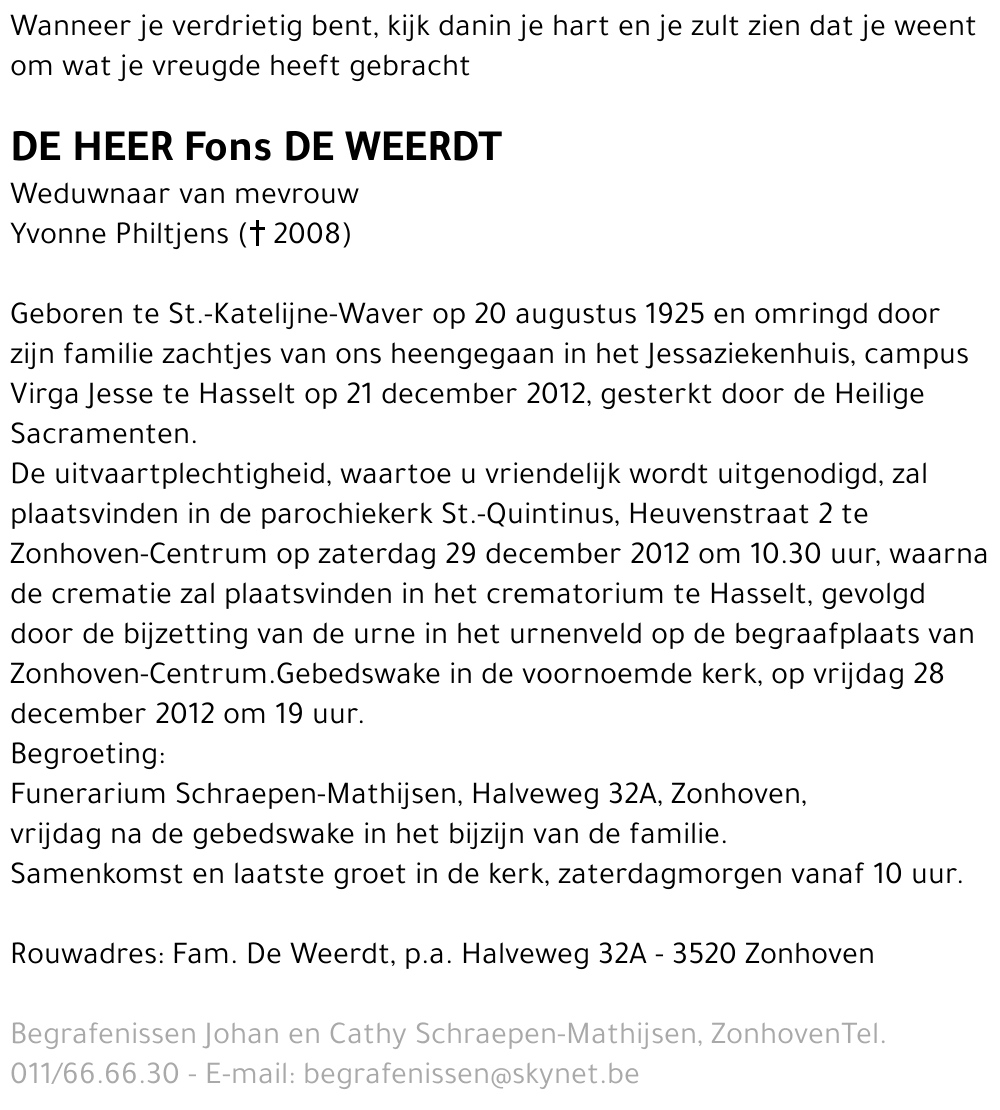 Fons De Weerdt