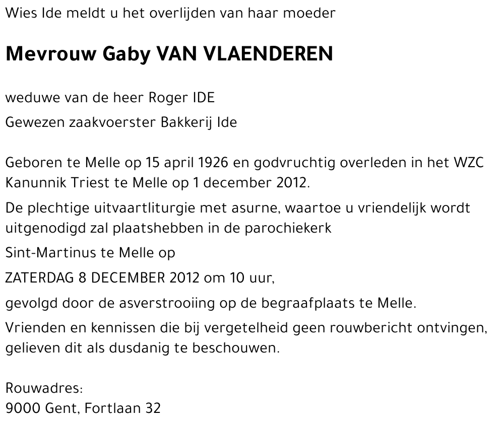 Gaby VAN VLAENDEREN