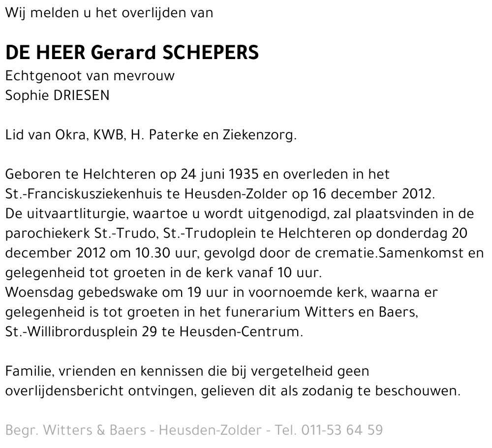 Gerard Schepers