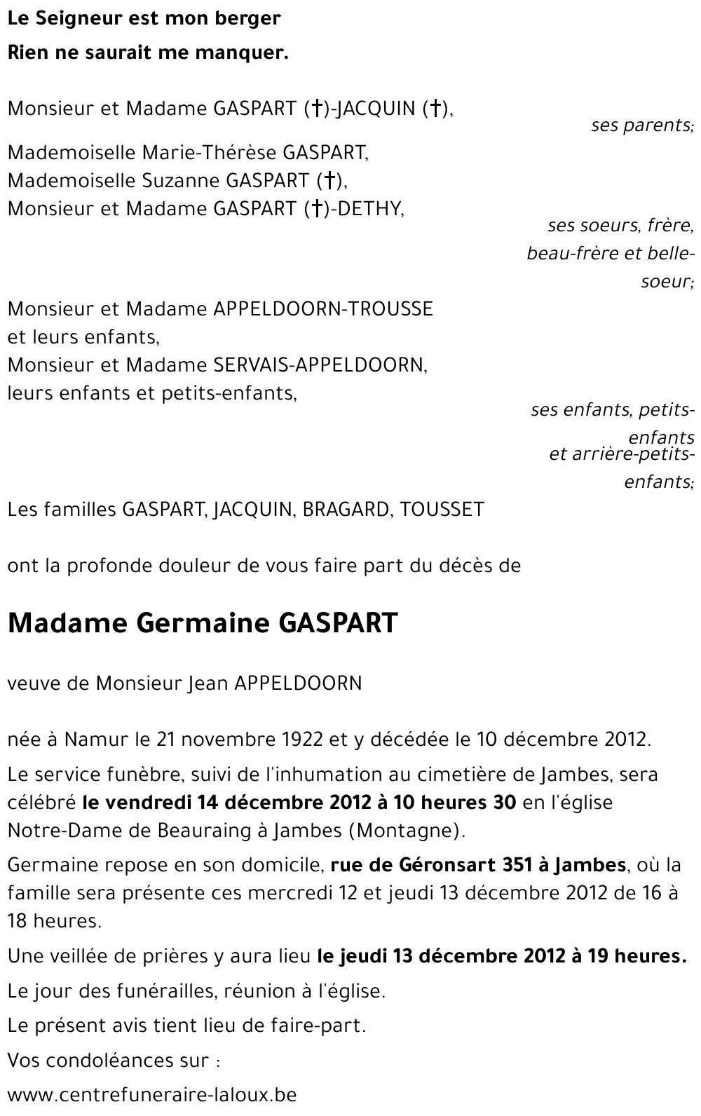 Germaine GASPART