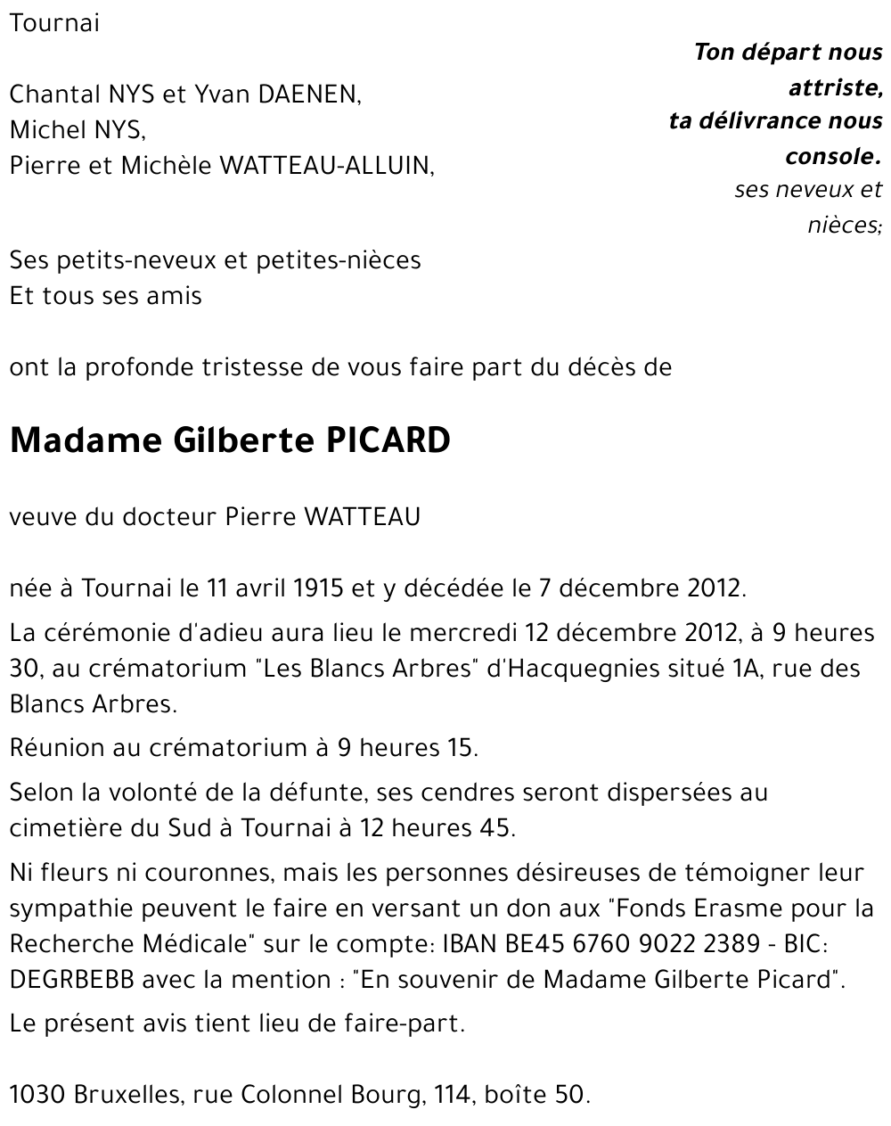 Gilberte PICARD