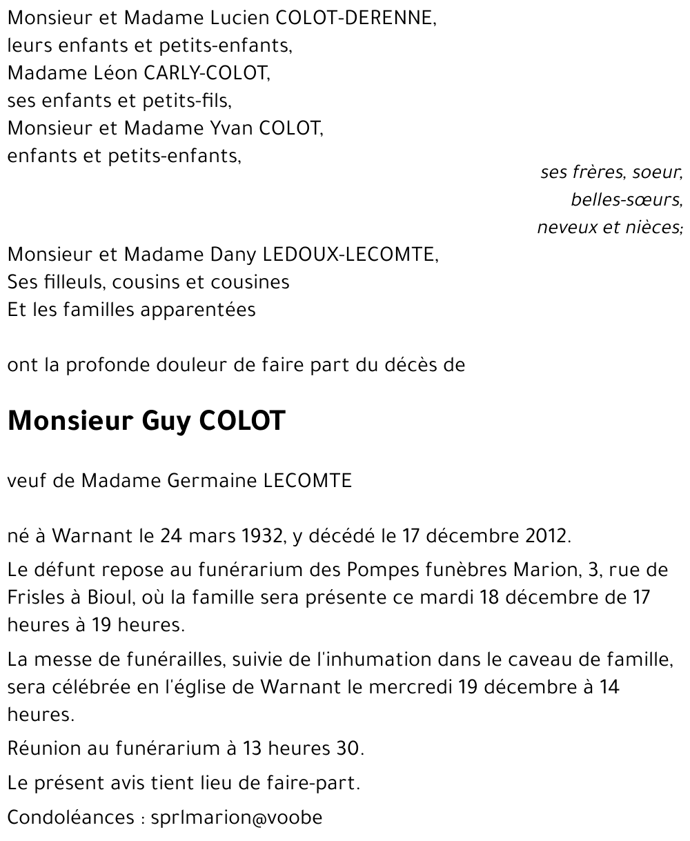 Guy COLOT
