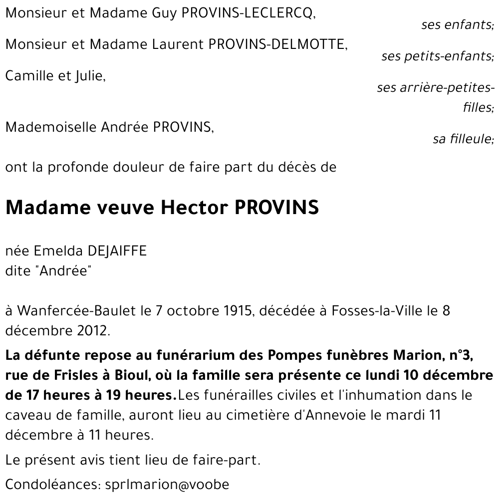 Hector PROVINS
