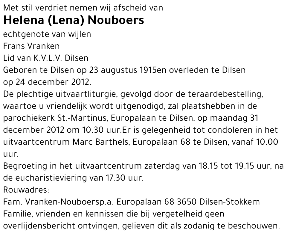 Helena (Lena) Nouboers