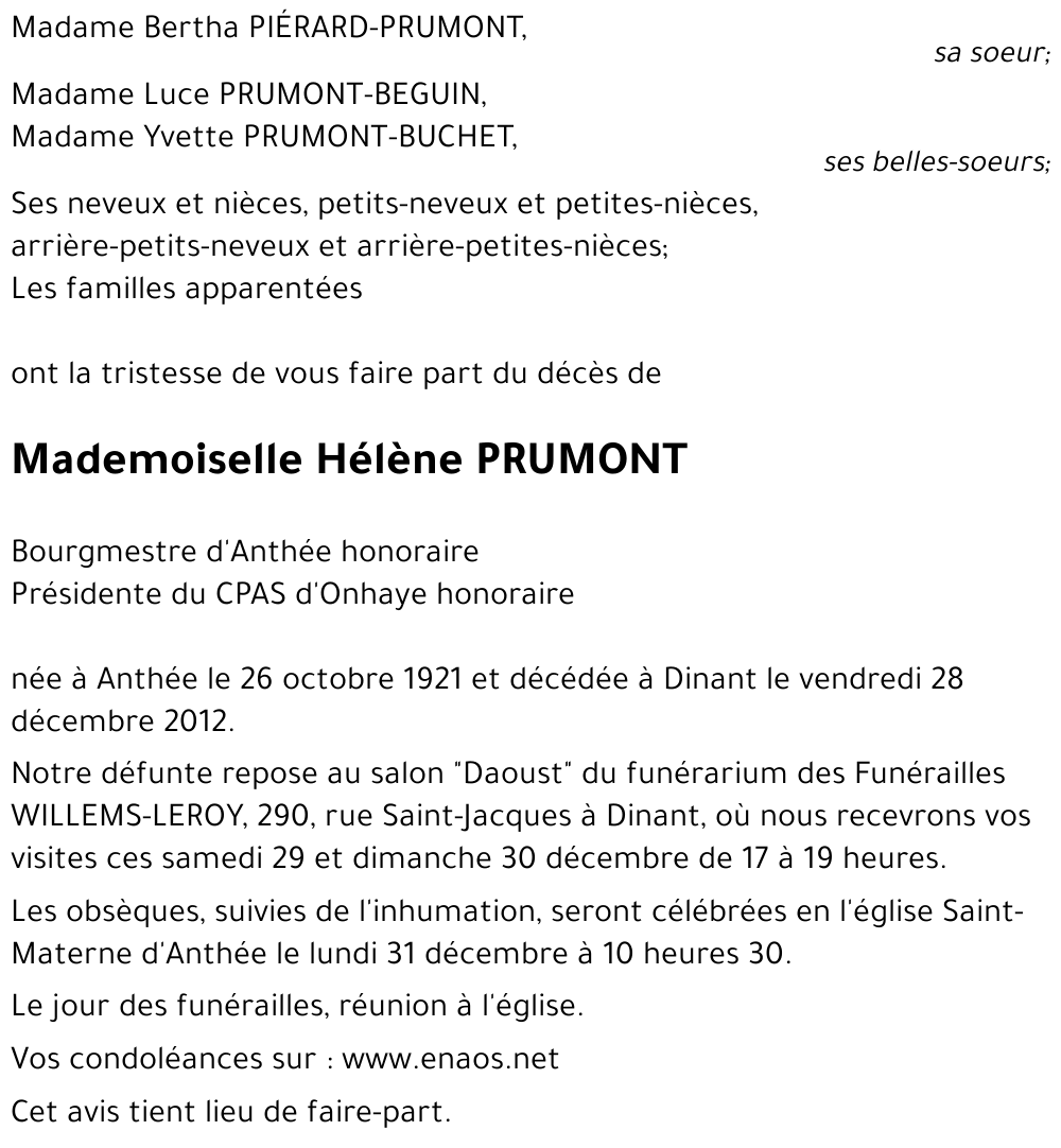 Hélène PRUMONT