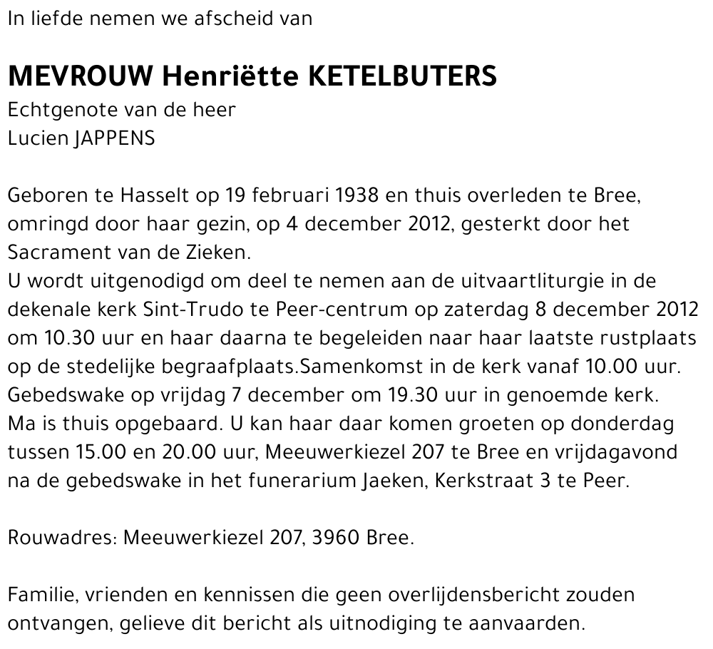 Henriëtte Ketelbuters